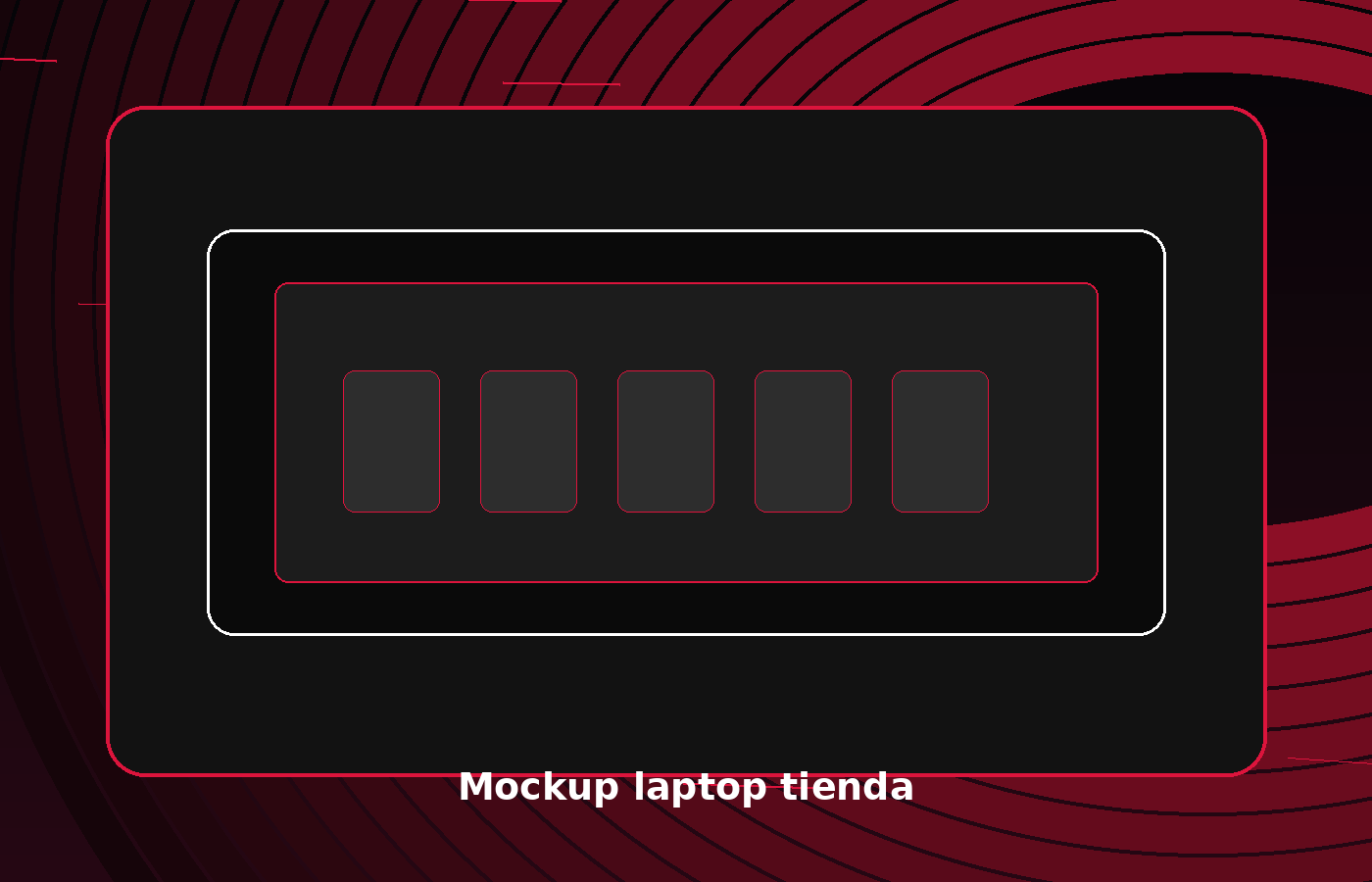 Mockup laptop tienda